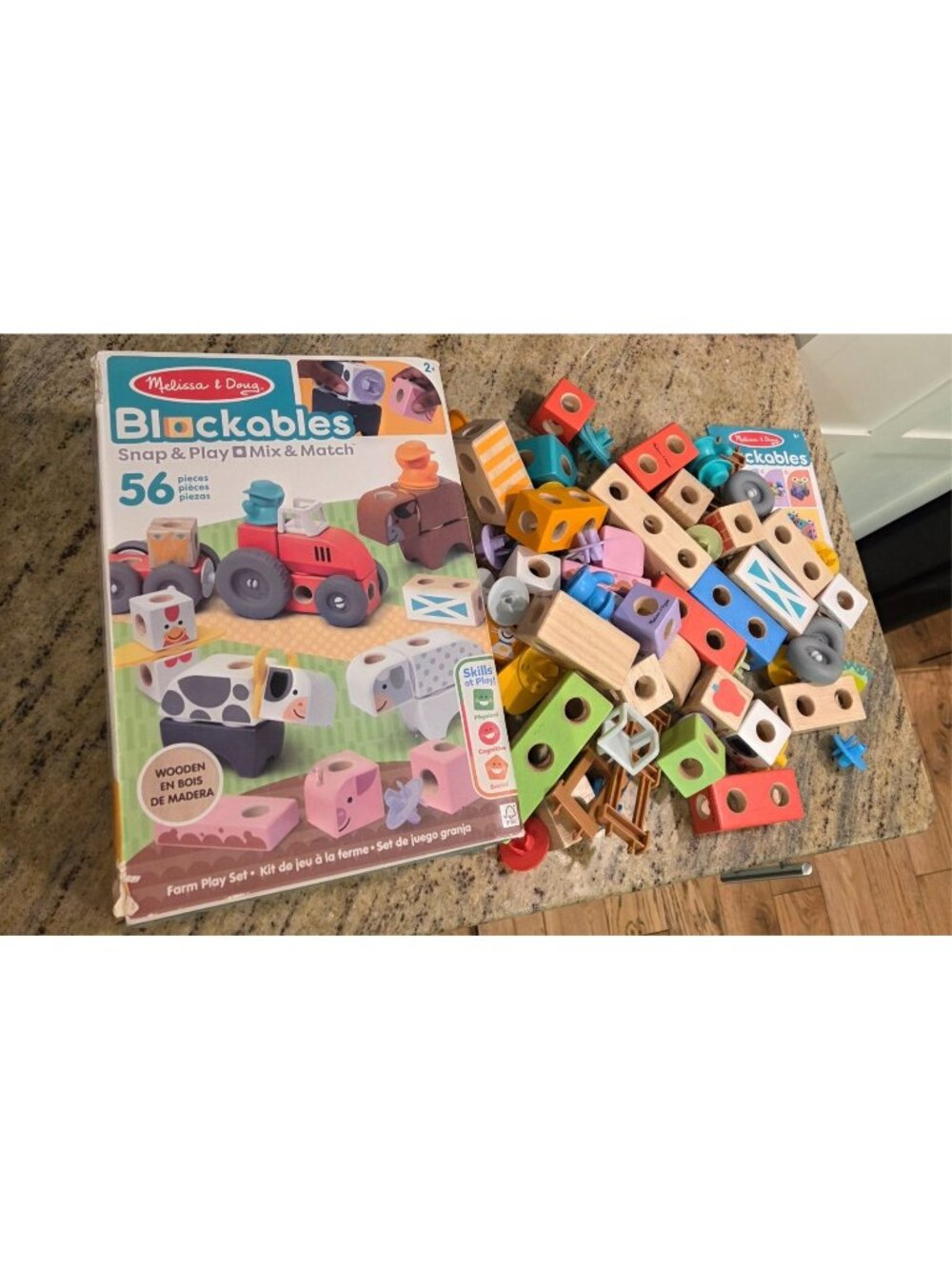 Melissa & Doug Blockables Farm Snap And Play Mix Match Connectable Extra Pieces